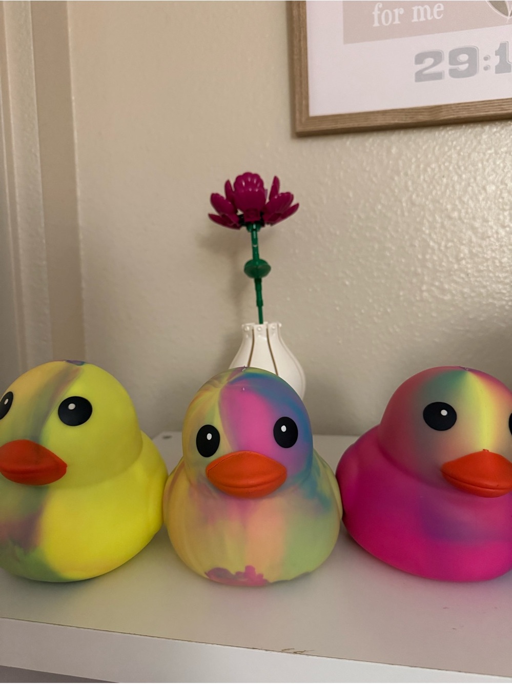 3 THREE Squeeezy Ducks